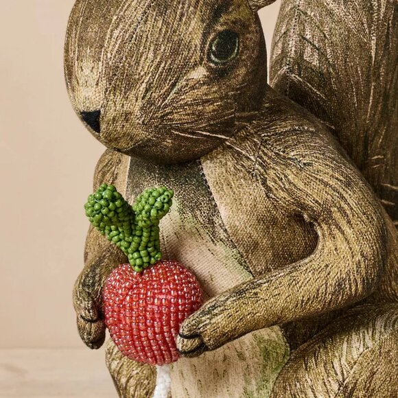 NEW John Derian x Target Squirrel Pillow 11” Fall Harvest Autumn - Picture 3 of 3